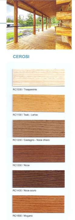 Cartella colori impregnanti all'acqua per legno Rio Verde Renner