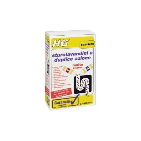 HG dual action 2x500ml drain cleaner